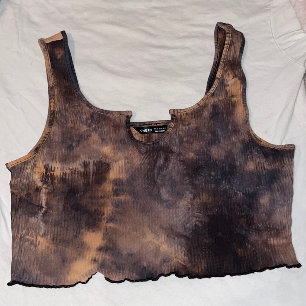 Cropped ribbed tank top